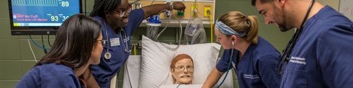 nursing students in simlab - College of Nursing undergraduate programs