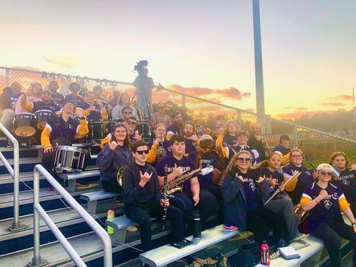 Corsair band in football stands