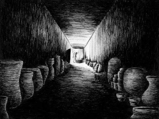 Dream 1, 2020, ink illustration, 7.25 x 5.44 inches