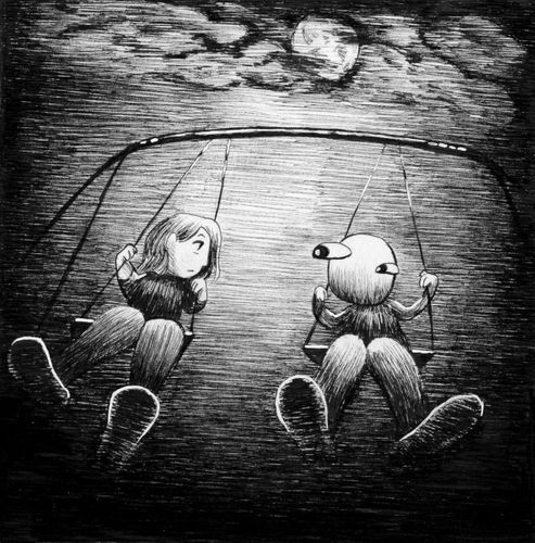 Dream 5, 2021, ink illustration, 6 x 6.06 inches