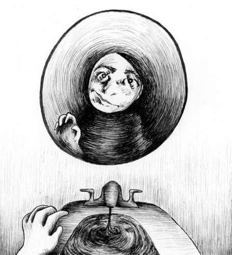 Dream 10, 2021, ink illustration, 6.25 x 7 inches