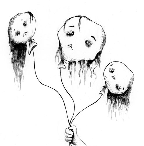 Dream 11, 2021, ink illustration, 6 x 6 inches