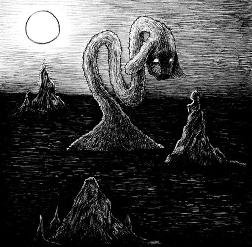 Dream 12, 2021, ink illustration, 6.625 x 6.5 inches