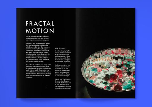 Interspectral (Fractal Motion spread), 2021, inkjet print, 8.5 x 11 inches