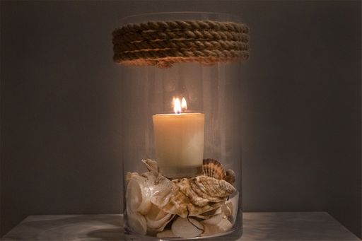 Calm Seas, 2021, one of five pieces in the series of beach themed terrariums, 5 x 8.5 inches