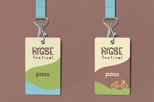 Hygge Festival, 2021, hygge festival event passes with lanyards