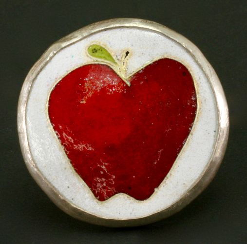 Juicy, 2021, cloisonne enamel, sterling silver