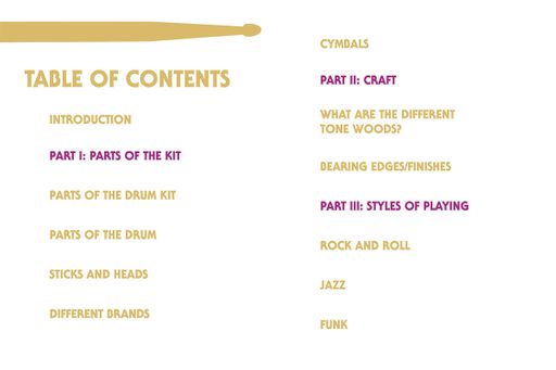 A Full Measure’s Table of Contents, 2021, table of contents spread, 16.5 x 11.5 inches