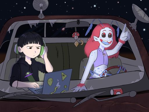 Road Trip, 2021, digital illustration, 12x9 inches