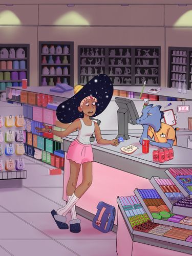 Retails, 2021, digital illustration, 9x12 inches