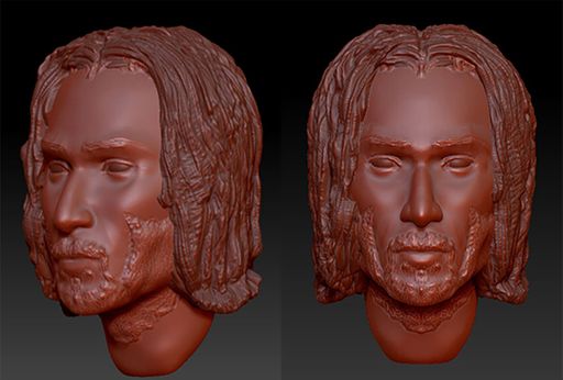 John Wick/ Keanu Reeves, 2021, Zbrush Head Skulpt