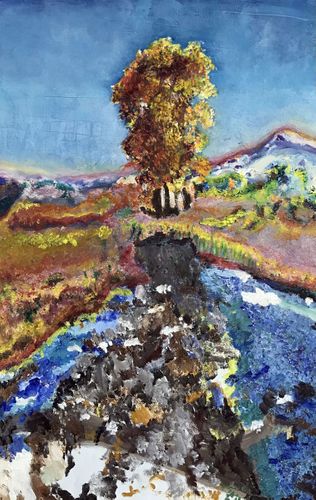 Southwestern Daffodils, 2022, oil on canvas, 36 x 24 inches