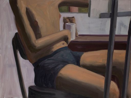 Seated, 2021, oil on canvas, 18 x 24 in