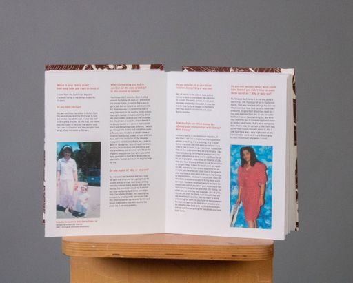 For The Sake of Me ninth spread, 2022, the first spread from the third interview with my mother, 7.75x11.75 in