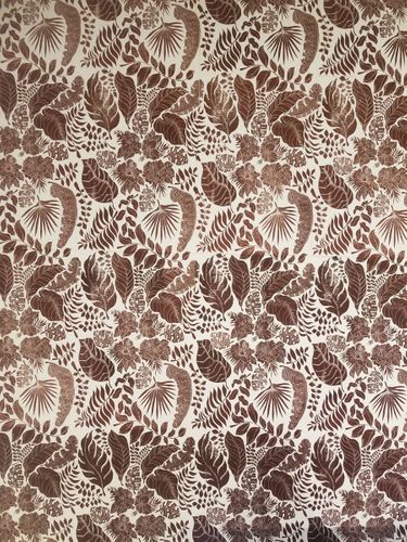 For The Sake of Me repeated wallpaper install floor to ceiling, 2022, 144x54 in