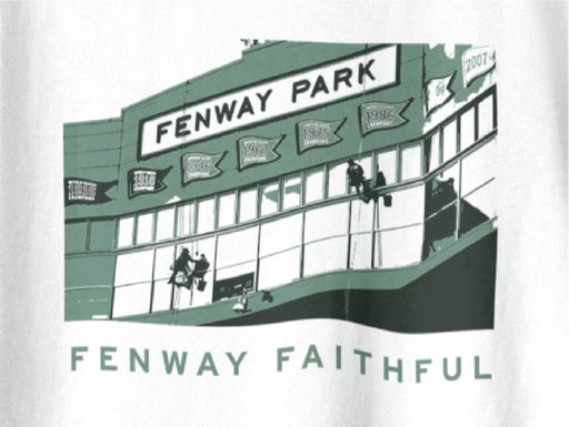 Fenway, 2022, Boston Baseball t-shirt design closeup, 11 x 10 in