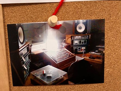 Neighborville, 2022, a photo of the speaker control inside the military compound, 4 x 6 in