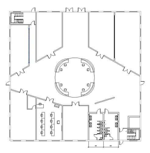 Building 3 Floor Plan, 2022, working floor plan for the third of three buildings on site