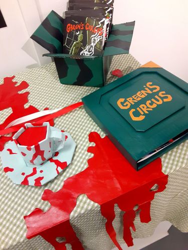 Gallery Display, 2022, mixed media, acrylic on cardboard