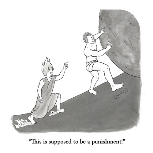 Sisyphus, 2022, 8 x 8 in.