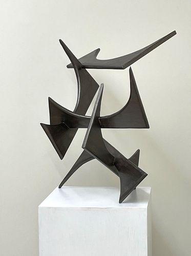 Honorable Mention: Yann Broc, Deconstruction of a Bull, 2022, wood and foam, 24 x 30 x 30 in.