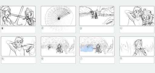 Storyboards 1, 2022, This is the first part of the storyboards, 11.25 x 20 in.