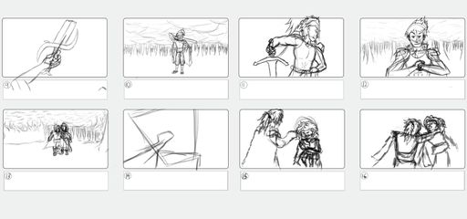 Storyboards 2, 2022, This is the second part of the storyboards, 11.25 x 20 in.