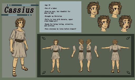 Cassius Character Sheet, 2023, 8.5 x 14.286 in.