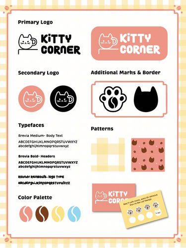 Kitty Corner Brand Guide, 2023, 11 x 8.5 in.