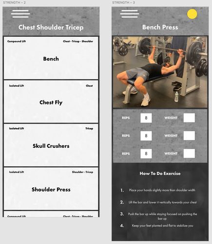 Exercise pic and Bench Press