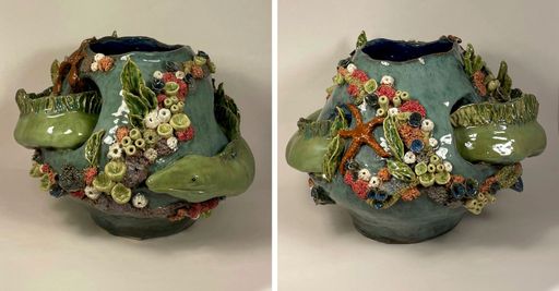 FOUNDATIONS AWARD - Elisabeth Turner (senior), Swimming Moray, 2023, ceramics | Dennis Yarmouth Reginal High School (Dennis, MA), Teacher: Craig Brodt