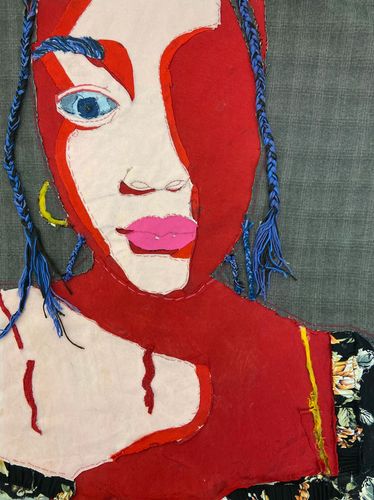 Foundations Award - Bianca Monteiro-Lopes (senior), Lincoln School (Providence, RI), Self Portrait, 2024 Mixed, Media Teacher: Anita Thompson