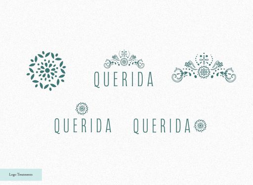 Querida, 2025, logo treatments.