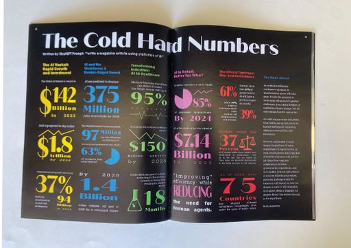 Daisy, 2025, ‘the machine in the mirror’ written by ChatGPT, designed in InDesign , and Illustrator 17 x 11 in.