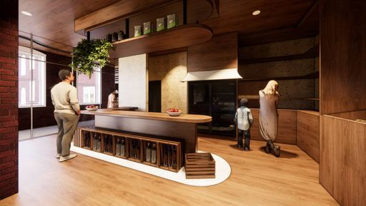 Viridian Point Collective, 2025, view of market entrance