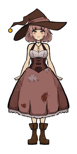 Briar Model, 2025, vtuber model illustration for briar harvest, 6.25 x 12.5 in.