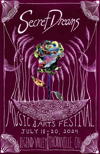 Secret Dreams, 2024, ink on paper, paper collage, digital color elements, 11 x 17 in.