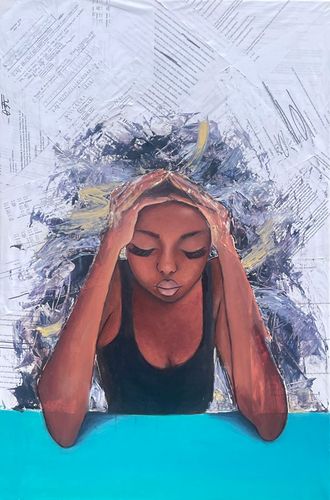 “Cortisol”, 2024, oil on canvas, 36 x 24 in.