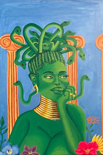 “Ms. Understood”, 2023, acrylic on canvas, 36 x 24 in.