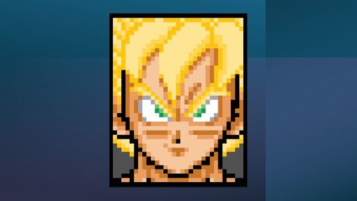 Golden Hero Sprite Face, 2026, Edited with piskel in google chrome