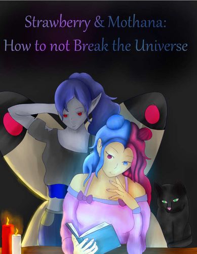 Strawberry & Mothana: How to Not Break the Universe, 2026, BookCover, 700 x 900 px.