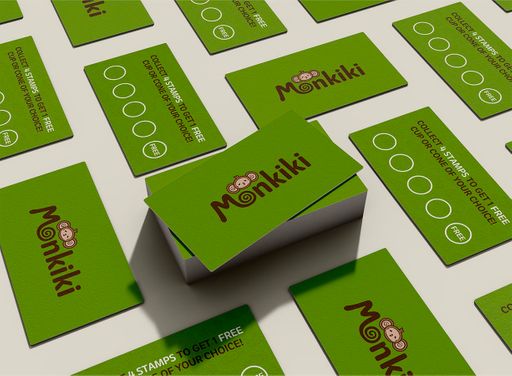 Monkiki, 2026, loyalty card, 3.5 x 2 in.