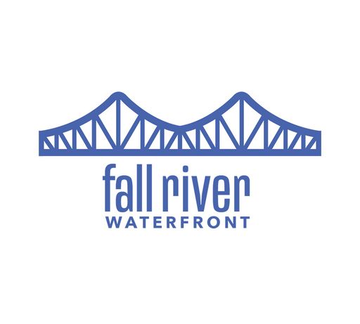 Fall River Waterfront, 2026, secondary logo, 4 x 2 in.