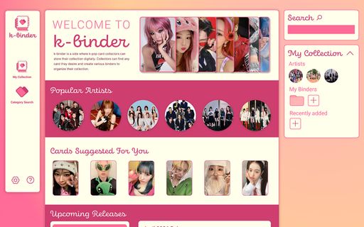 K-binder Homepage, 2026, k-binder homepage preview