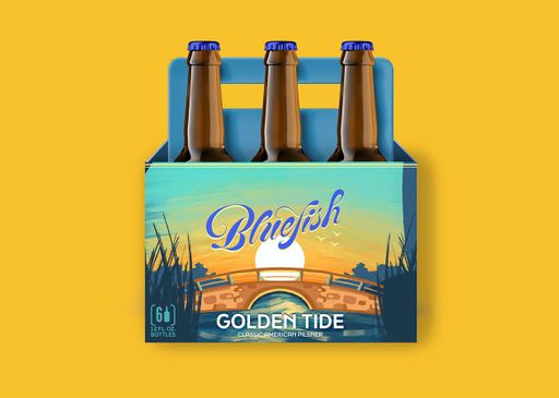 Bluefish Brewery, 2026, 6-pack packaging, 17.5 x 12.5 in.