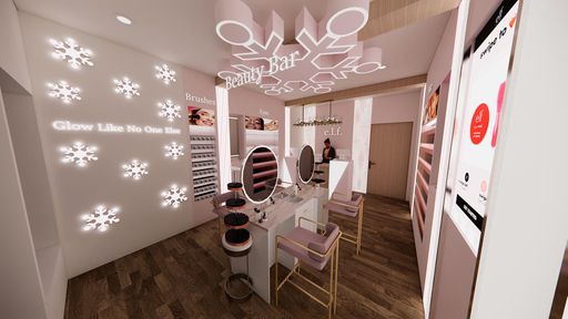 E.l.f. Pop-Up Shop, 2025, view of pop-up shop