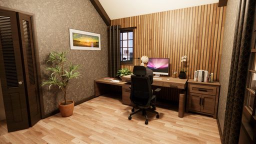 Office Perspective, 2026, Revit model then rendered with Enscape