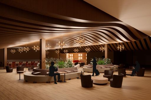 Crossover Hotel Lobby, 2025, sports-themed hospitality project