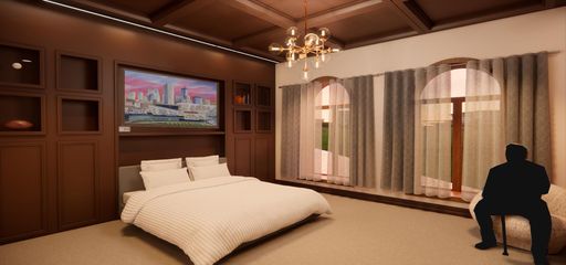 Crossover Hotel Room, 2025, sports-themed hospitality project