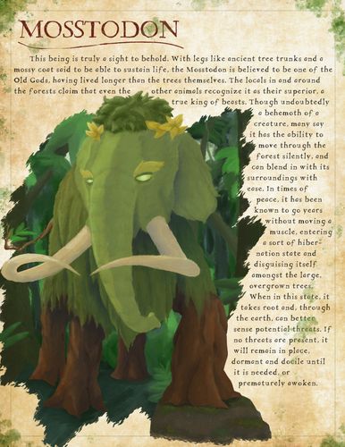 Mosstodon, 2026, digital illustration, 8.5 x 11 in.